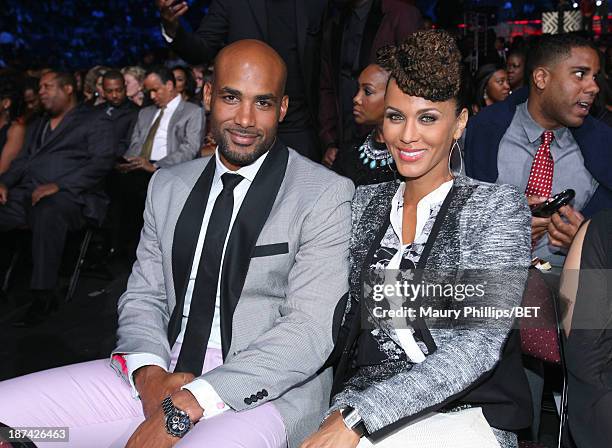 Actors Boris Kodjoe and Nicole Ari Parker attend the Soul Train Awards 2013 at the Orleans Arena on November 8, 2013 in Las Vegas, Nevada.