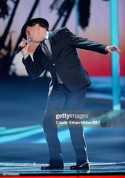 Singer/songwriter Bobby Caldwell performs onstage at the Soul Train Awards 2013 at the Orleans Arena on November 8, 2013 in Las Vegas, Nevada.