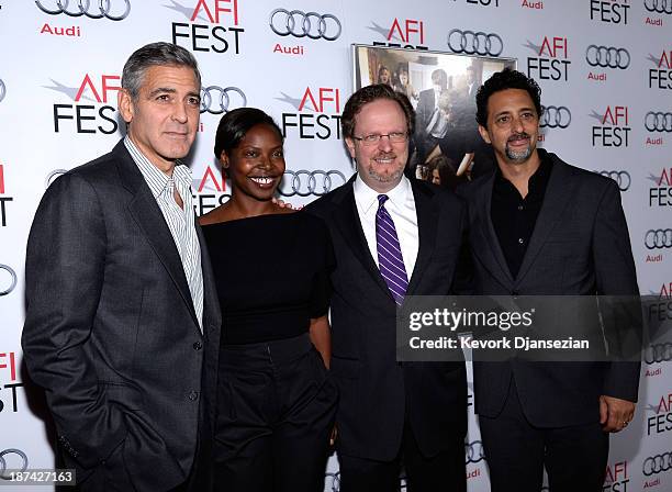 Actor/producer George Clooney, Director, AFI Fest Jacqueline Lyanga, President & CEO of American Film Institute Bob Gazzale, producer Grant Heslov...