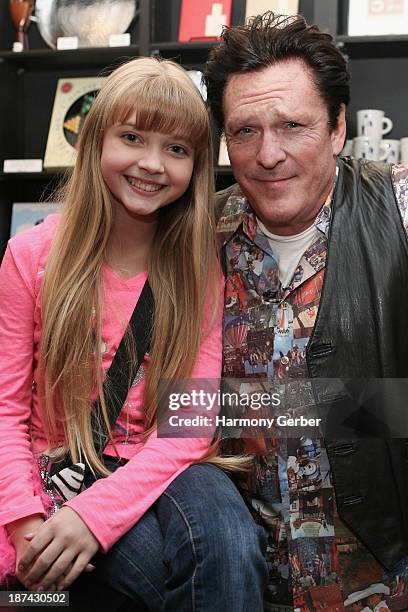 Michael Madsen and Samantha Bailey at Book Soup on November 8, 2013 in West Hollywood, California.