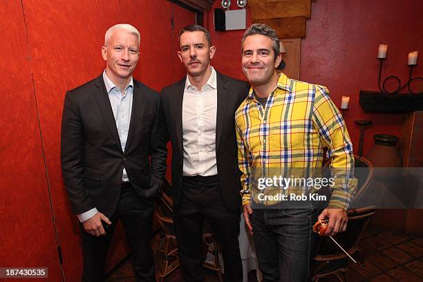 Anderson Cooper, Benjamin Maisani and Andy Cohen attend Kathy Griffin's Carnegie Hall Performance official after party hosted by Anderson Cooper at...