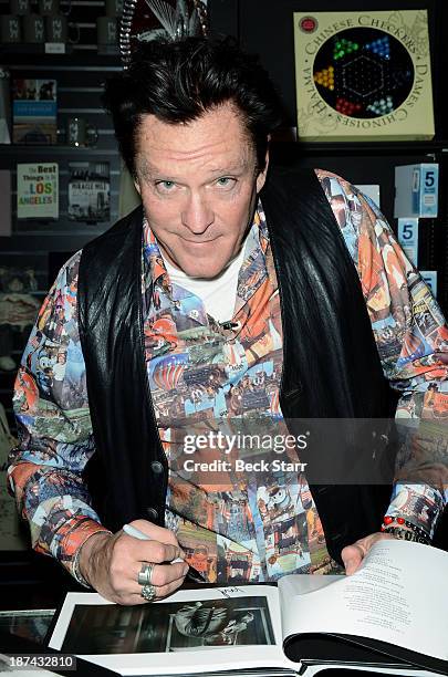 Actor/poet Michael Madsen signs copies of his new book "Expecting Rain" at Book Soup on November 8, 2013 in West Hollywood, California.