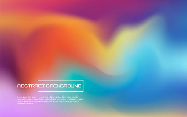 abstract blurred multicolored gradient background colours with dynamic effect - green summer background stock illustrations
