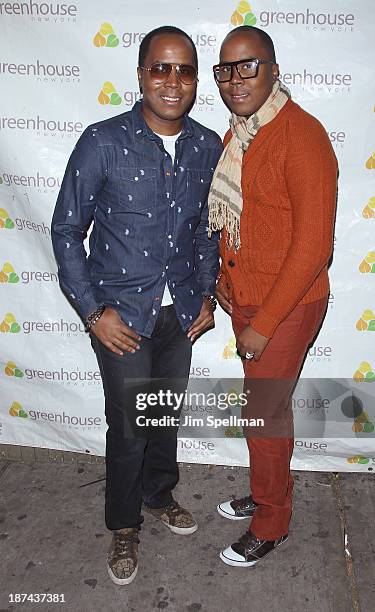 Antoine Von Boozier and Andre Von Boozier attend the "Americas Next Top Model - Boys vs Girls" Cycle 20 Season Finale Party at Greenhouse on November...