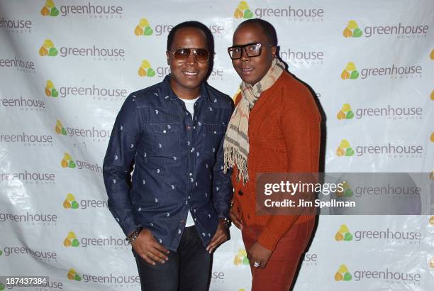 Antoine Von Boozier and Andre Von Boozier attend the "Americas Next Top Model - Boys vs Girls" Cycle 20 Season Finale Party at Greenhouse on November...