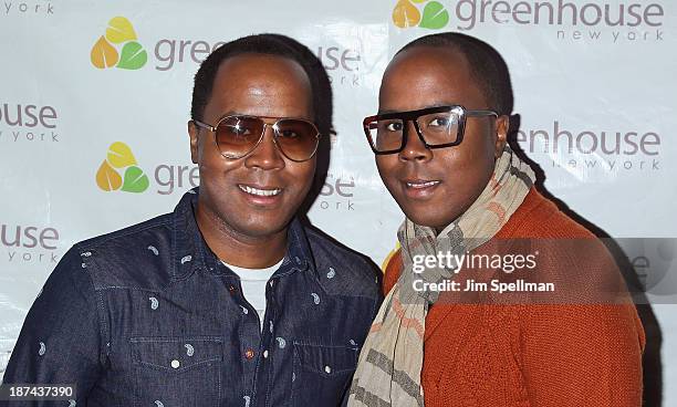 Antoine Von Boozier and Andre Von Boozier attend the "Americas Next Top Model - Boys vs Girls" Cycle 20 Season Finale Party at Greenhouse on November...