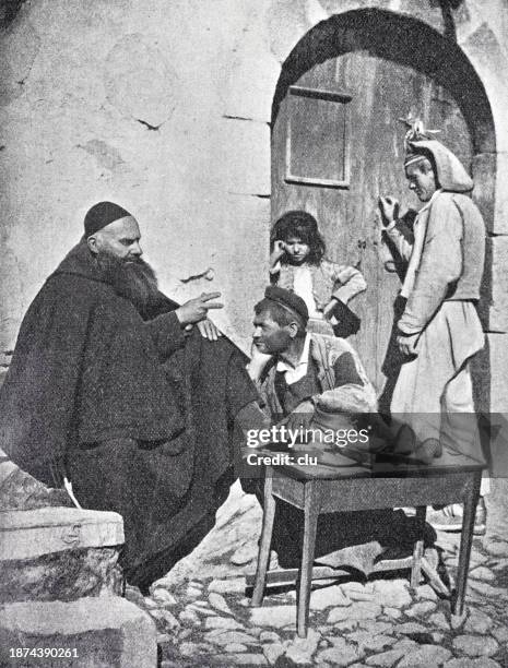 people from taormina - taormina italy stock illustrations