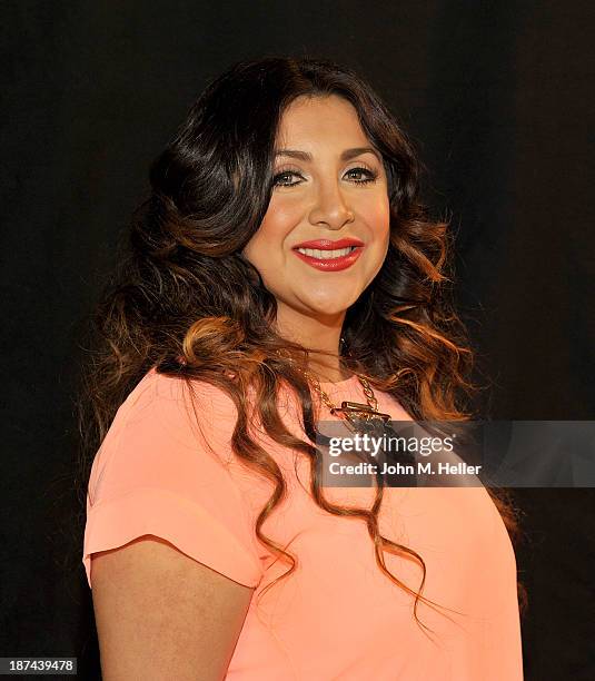 Martha Lopez Vargas poses at the Getty Images offices on November 8, 2013 in Los Angeles, California.