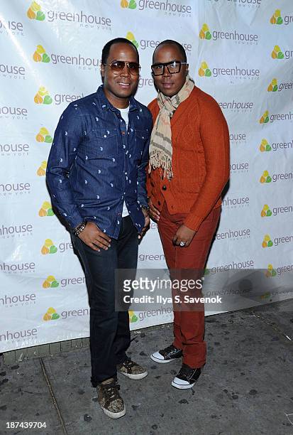 Antoine Von Boozier and Andre Von Boozier attend "Americas Next Top Model - Boys vs Girls" Cycle 20 Season Finale Party at Greenhouse on November 8,...