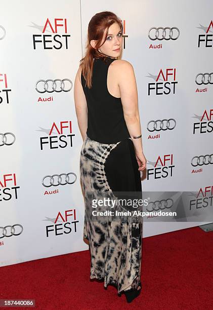 Actress Magda Apanowicz attends the photo call for "The Green Inferno" during AFI FEST 2013 presented by Audi at the Chinese 6 Theater Hollywood on...