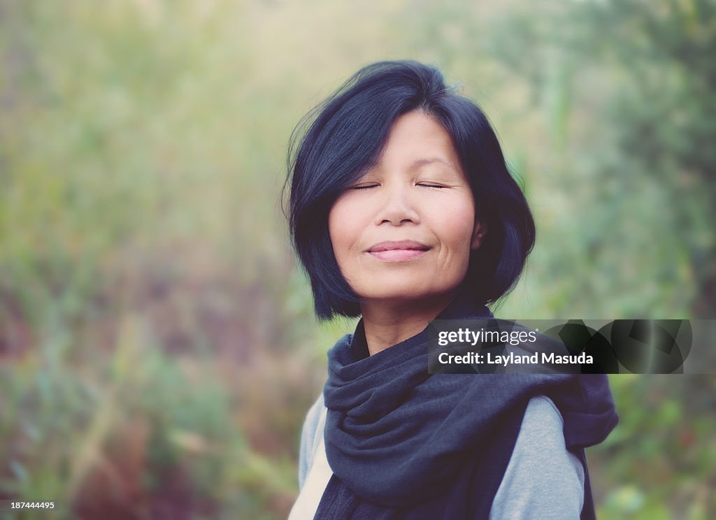 Peace Is Bliss - Smiling Woman