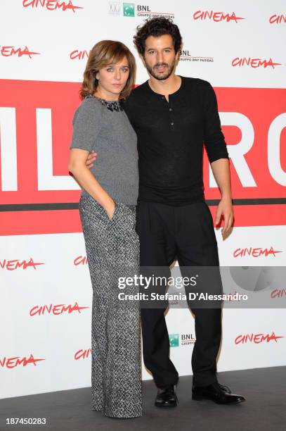 Valeria Golino and Francesco Scianna attend the 'Come Il Vento' Photocall during the 8th Rome Film Festival at the Auditorium Parco Della Musica on...