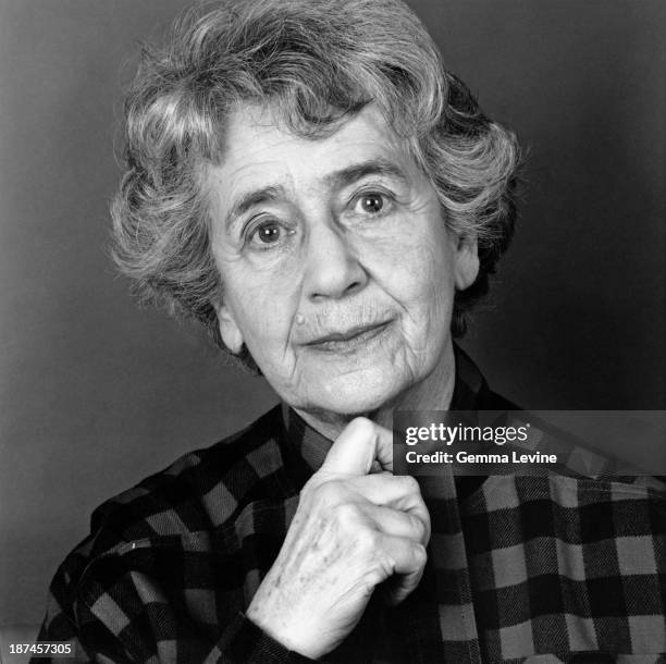 English actress Dame Peggy Ashcroft , circa 1985.