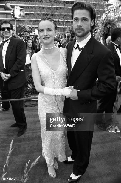 Juliette Lewis and Brad Pitt arriving to The Academy Award ceremony