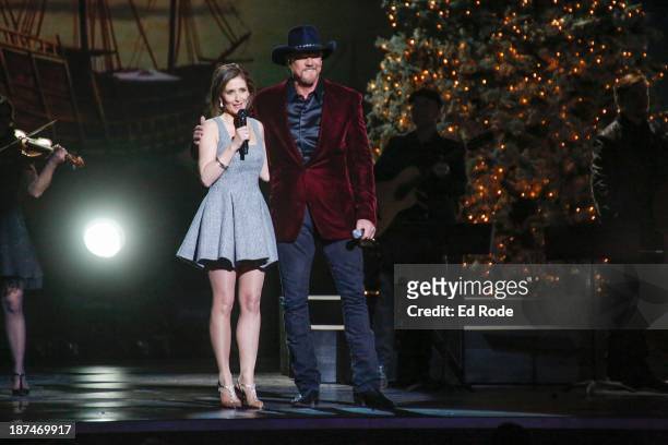 Alyth McCormack and Trace Adkins performs during the CMA 2013 Country Christmas on November 8, 2013 in Nashville, Tennessee.