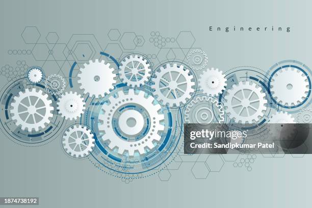 abstract technology background. communication and engineering concept. - engine blueprint stock illustrations