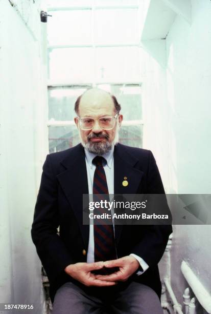 Portrait of American Beat poet Allen Ginsberg , New York, New York, 1987.