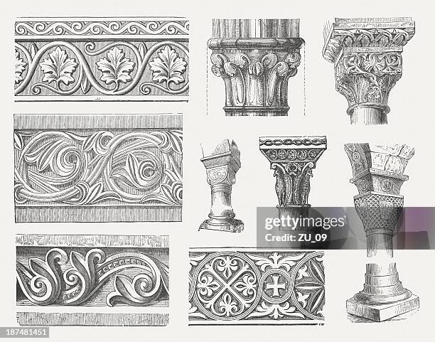 Byzantineromanesque Ornaments Wood Engravings Published In 1876