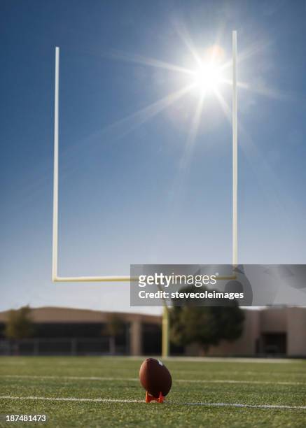 football - football goal post stock pictures, royalty-free photos & images