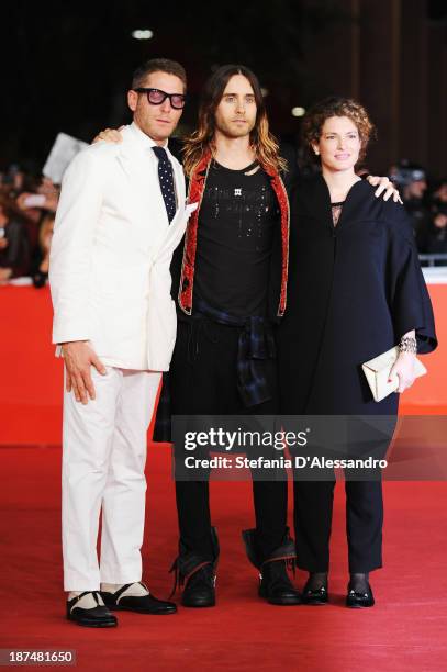 Lapo Elkann, Jared Leto and Ginevra Elkann attend 'Dallas Buyers Club' Premiere during The 8th Rome Film Festival on November 9, 2013 in Rome, Italy.