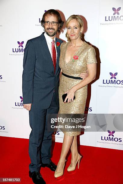 Dr. Neil Murray and J. K. Rowling attends a charity evening hosted by JK Rowling to raise funds for 'Lumos' a charity helping to reunite children in...