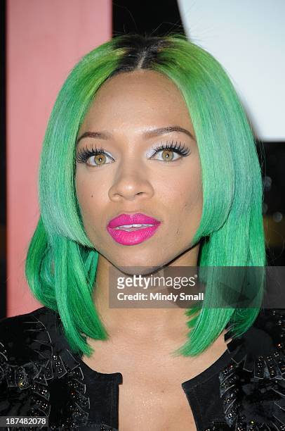 Lil' Mama arrives at the Soul Train Awards 2013 at the Orleans Hotel & Casino on November 8, 2013 in Las Vegas, Nevada.