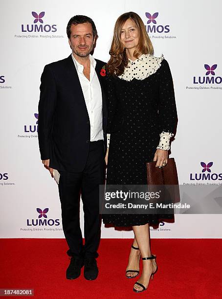 Producer David Heyman and wife Rose Uniacke attends a charity evening hosted by JK Rowling to raise funds for 'Lumos' a charity helping to reunite...