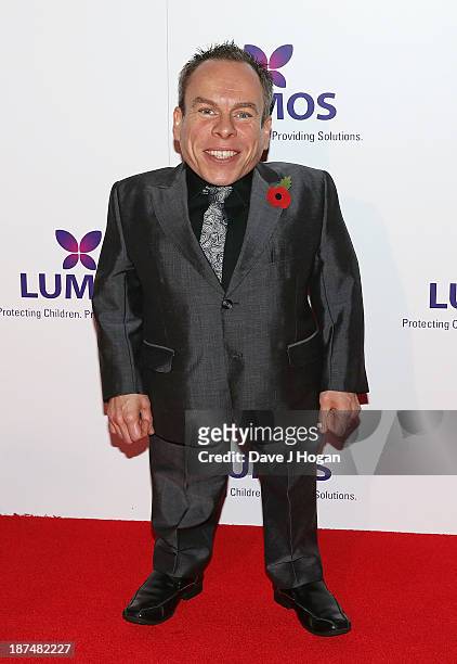 Warwick Davis attends a charity evening hosted by JK Rowling to raise funds for 'Lumos' a charity helping to reunite children in care with their...