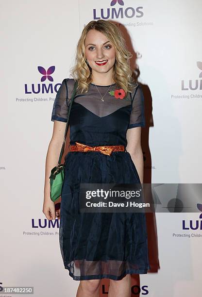 Evanna Lynch attends a charity evening hosted by JK Rowling to raise funds for 'Lumos' a charity helping to reunite children in care with their...