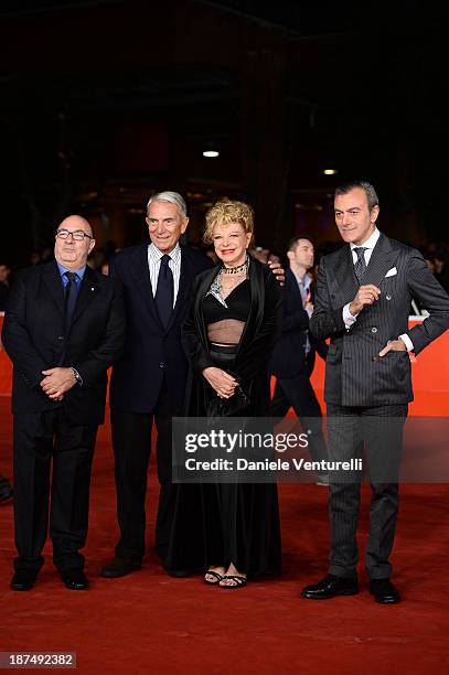 Dante Ferretti, Carlo Rossella, Sandra Milo and Antonello Sarno attend 'Dallas Buyers Club' Premiere during The 8th Rome Film Festival on November 9,...