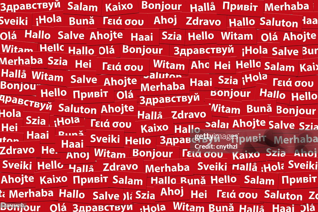 Hallo in verschiedenen Sprachen