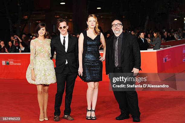 Actors Macarena Gomez,Aldo Comas ,Carolina Bang with director Alex De La Iglesia attends 'Las Brujas De Zugarramurdi' Premiere And 'Lue' Premiere And...