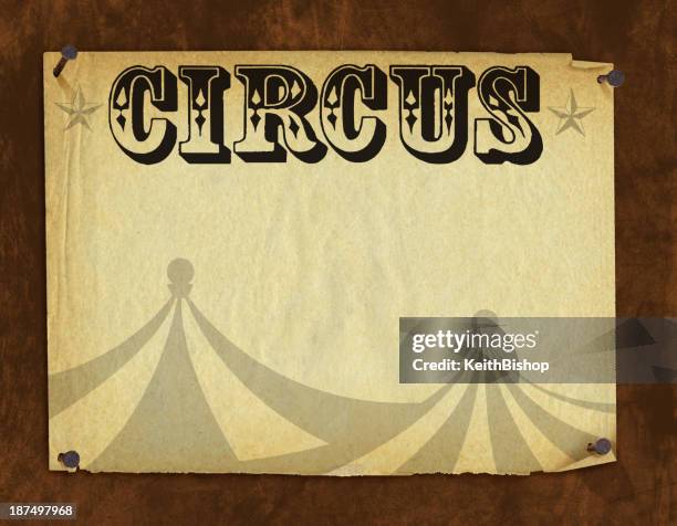 ilustrações de stock, clip art, desenhos animados e ícones de poster retro de fundo de circo - circus poster