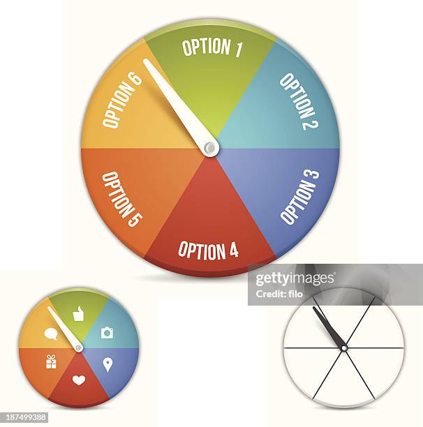 option choice wheel - turning key stock illustrations