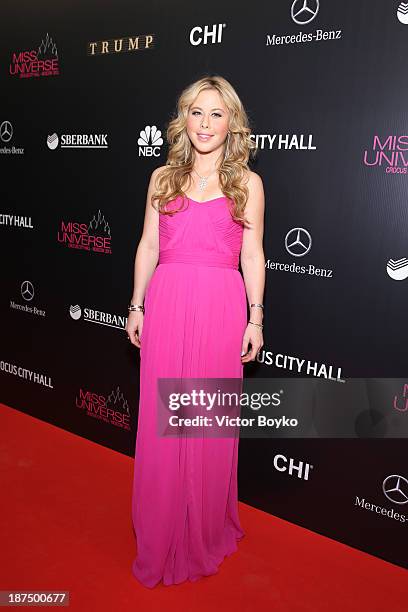 Tara Lipinski attends the red carpet at Miss Universe Pageant Competition 2013 on November 9, 2013 in Moscow, Russia.