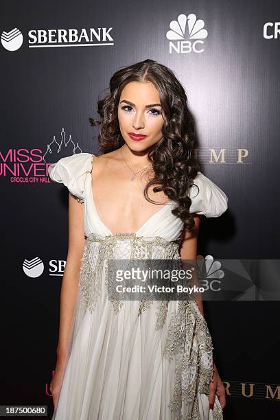Olivia Culpo attends the red carpet at Miss Universe Pageant Competition 2013 on November 9, 2013 in Moscow, Russia.
