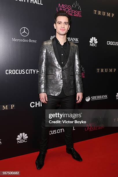 Brendon Urie of Panic at the Disco attends the red carpet at Miss Universe Pageant Competition 2013 on November 9, 2013 in Moscow, Russia.