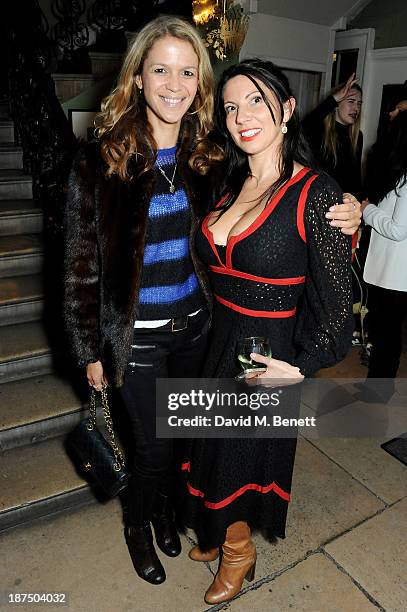 Lisa Moorish and Chloe Franses attend the launch of the House of St Barnabas private members club at The House of St Barnabas on November 8, 2013 in...