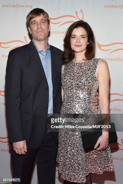 Grady Olsen and Betsy Brandt attend the 2013 A Funny Thing Happened On The Way To Cure Parkinson's event benefiting The Michael J. Fox Foundation for...