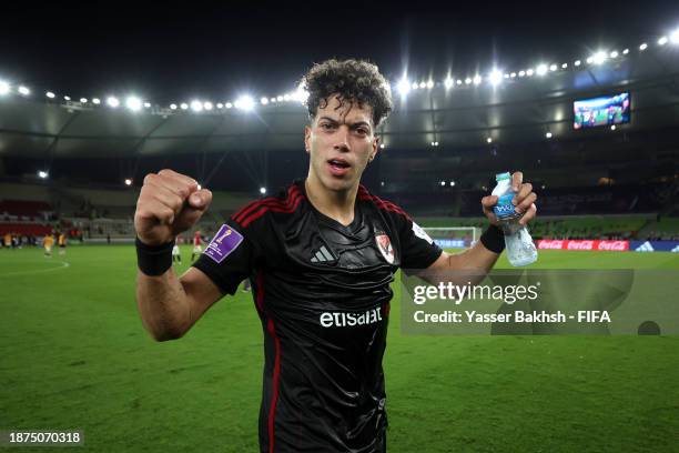 Emam Ashour of Al Ahly FC celebrates after the team's victory in the FIFA Club World Cup Saudi Arabia 2023 - 3rd Place match between Urawa Reds and...