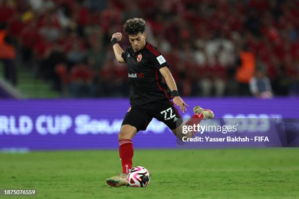 Emam Ashour of Al Ahly FC makes a pass during the FIFA Club World Cup Saudi Arabia 2023 - 3rd Place match between Urawa Reds and Al Ahly at King...
