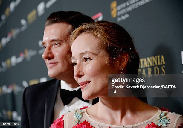 Actress Jennifer Ehle attends the 2013 BAFTA LA Jaguar Britannia Awards presented by BBC America at The Beverly Hilton Hotel on November 9, 2013 in...