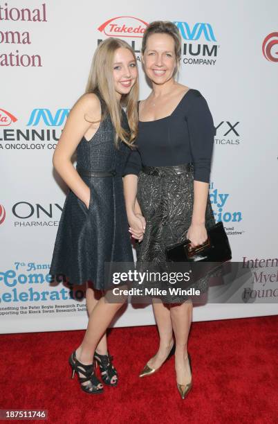 Honorary Committee member Monica Rosenthal and Lily Rosenthal attend the International Myeloma Foundation's 7th Annual Comedy Celebration Benefiting...