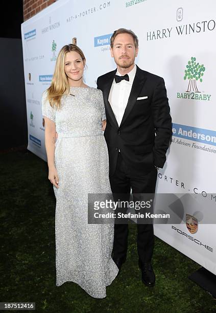 Honoree Drew Barrymore and Will Kopelman attend the second annual Baby2Baby Gala, honoring Drew Barrymore, at Book Bindery on November 9, 2013 in...
