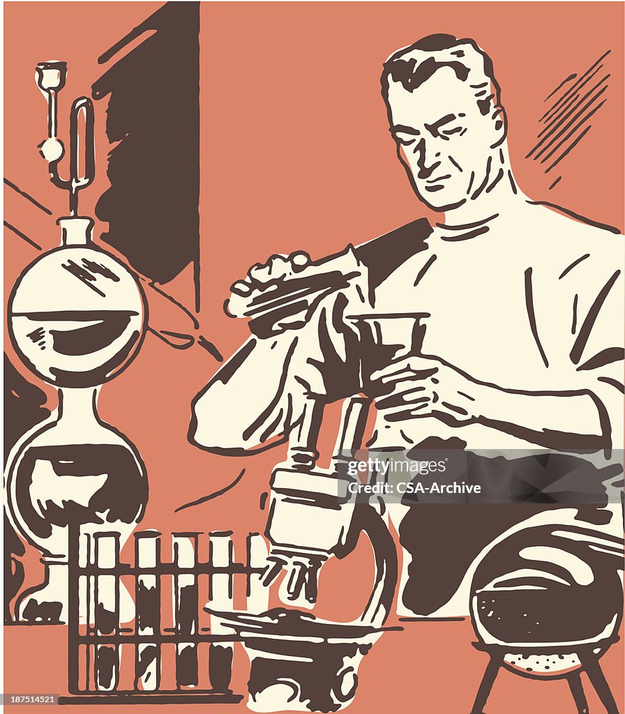 Científico en el laboratorio