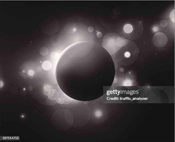 abstract globe - eclipse stock illustrations