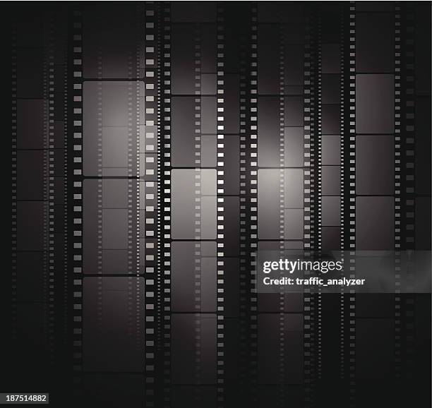 filmstrips - movie reel background stock illustrations