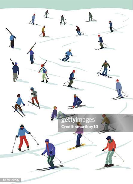 ilustrações, clipart, desenhos animados e ícones de esqui diversão - ski slope
