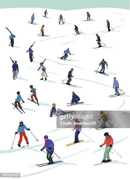 skiing fun - ski slope 幅插畫檔、美工圖案、卡通及圖標