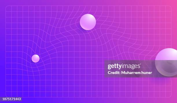 pink and purple abstract distorted wavy grid vector gradient background. - creative space stock illustrations